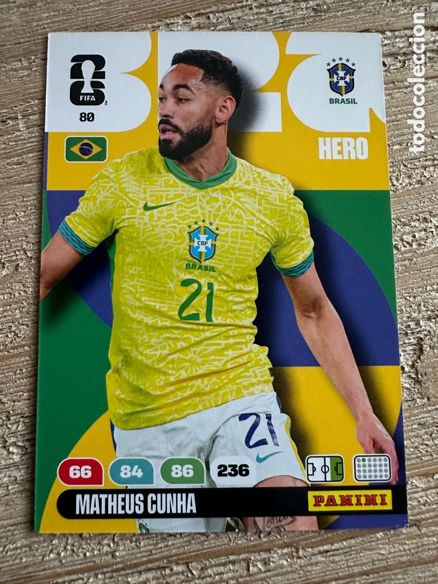 Trading Cards: MATHEUS CUNHA BRASIL 80 ADRENALYN XL PANINI MUNDIAL WORLD CUP 2026 USA CAN MEX