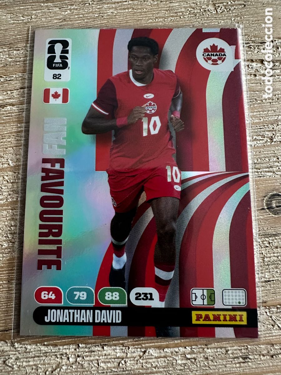 Trading Cards: JONATHAN DAVID CANADA FAN FAVOURITE 82 ADRENALYN XL PANINI MUNDIAL WORLD CUP 2026 USA CAN MEX