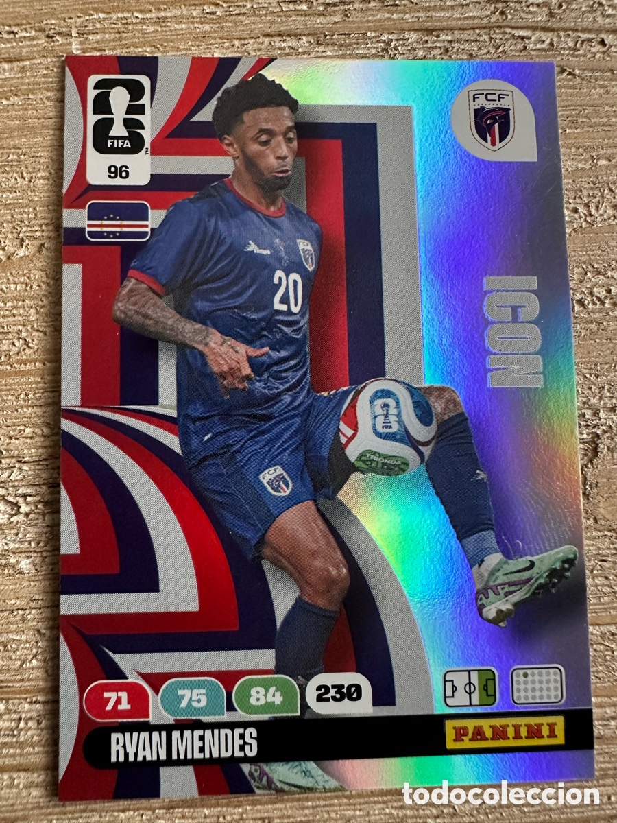 Trading Cards: RYAN MENDES CABO VERDE ICON 96 ADRENALYN XL PANINI MUNDIAL WORLD CUP 2026 USA CAN MEX