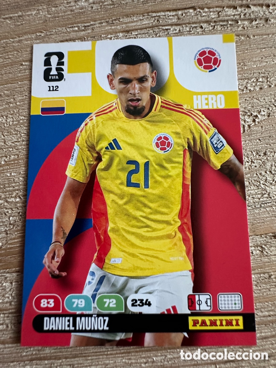 Trading Cards: DANIEL MU&Ntilde;OZ COLOMBIA 112 ADRENALYN XL PANINI MUNDIAL WORLD CUP 2026 USA CAN MEX