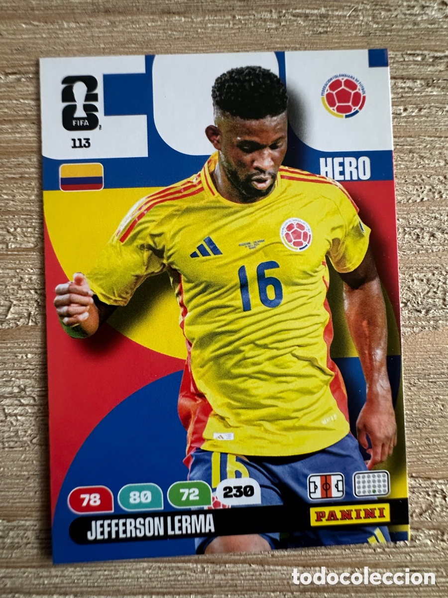 Trading Cards: JEFFERSON LERMA COLOMBIA 113 ADRENALYN XL PANINI MUNDIAL WORLD CUP 2026 USA CAN MEX