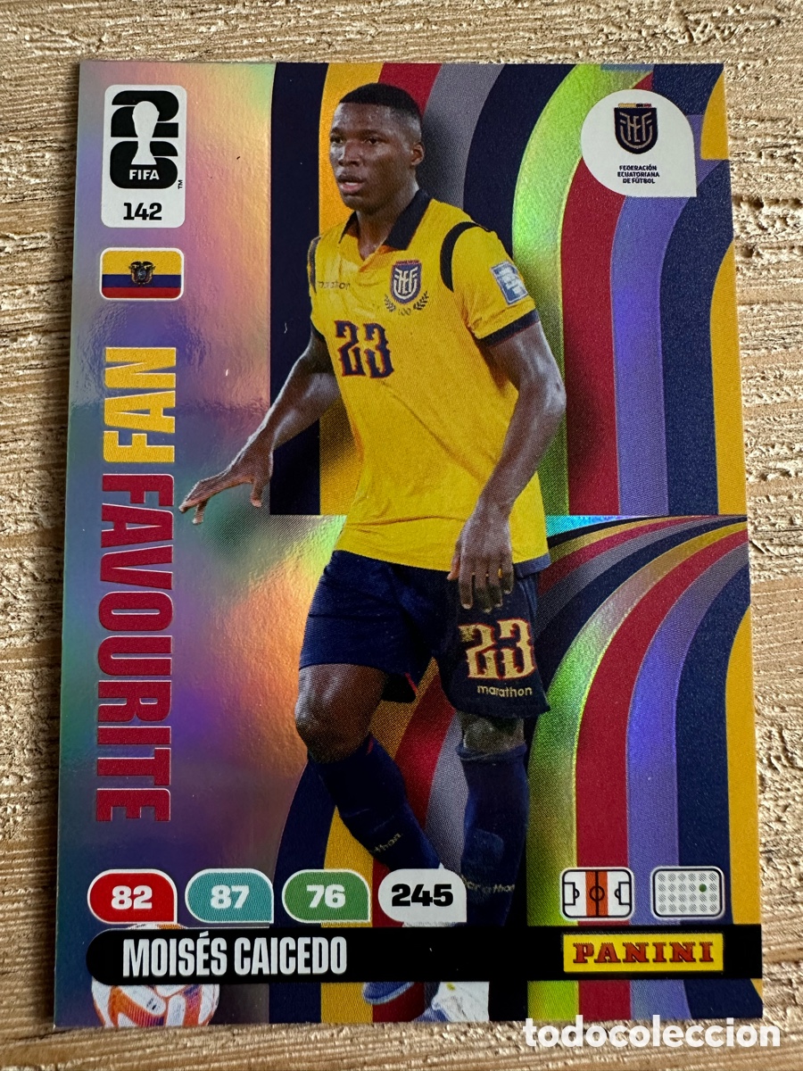 Trading Cards: MOISES CAICEDO ECUADOR FAN FAVOURITE 142 ADRENALYN XL PANINI MUNDIAL WORLD CUP 2026 USA CAN MEX