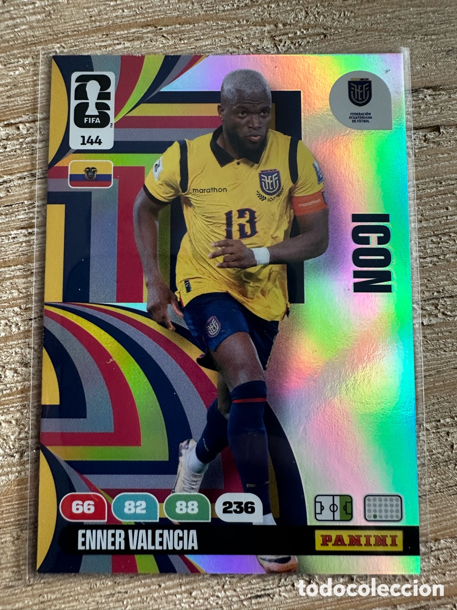 Trading Cards: ENNER VALENCIA ECUADOR 144 ICON ADRENALYN XL PANINI MUNDIAL WORLD CUP 2026 USA CAN MEX