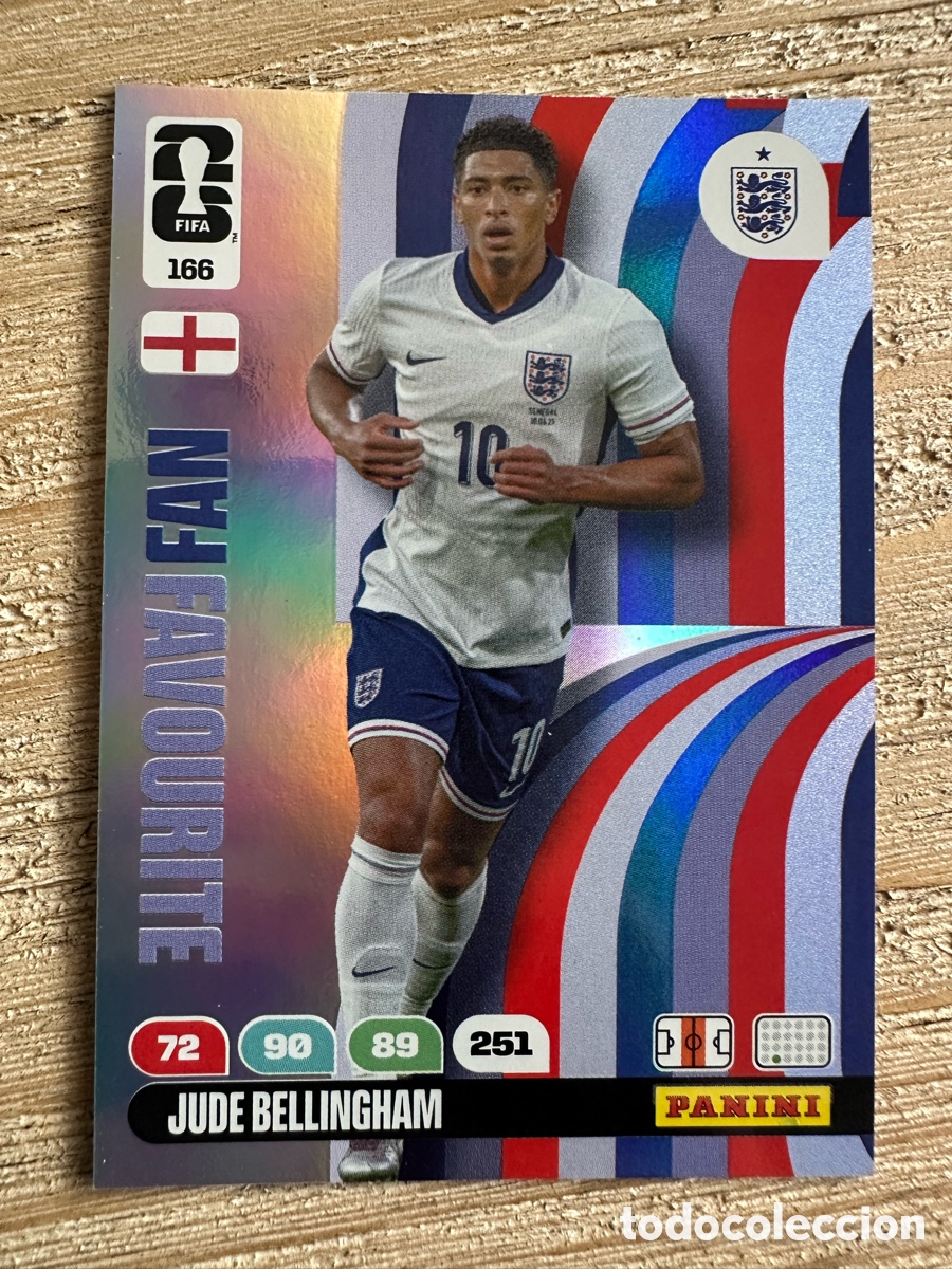 Trading Cards: JUDE BELLINGHAM INGLATERRA FAN FAVOURITE 166 ADRENALYN XL PANINI MUNDIAL WORLD CUP 2026 USA CAN MEX