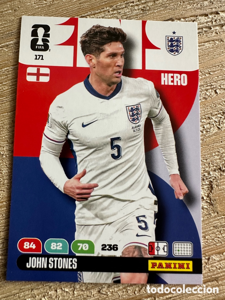 Trading Cards: JOHN STONES INGLATERRA 171 ADRENALYN XL PANINI MUNDIAL WORLD CUP 2026 USA CAN MEX