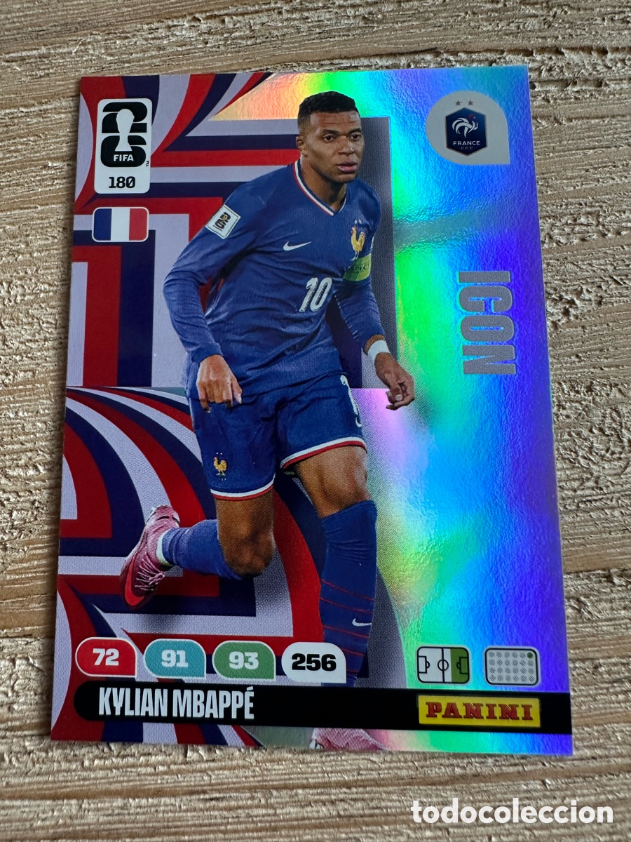 Trading Cards: KYLIAN MBAPPE FRANCIA ICON 180 ADRENALYN XL PANINI MUNDIAL WORLD CUP 2026 USA CAN MEX