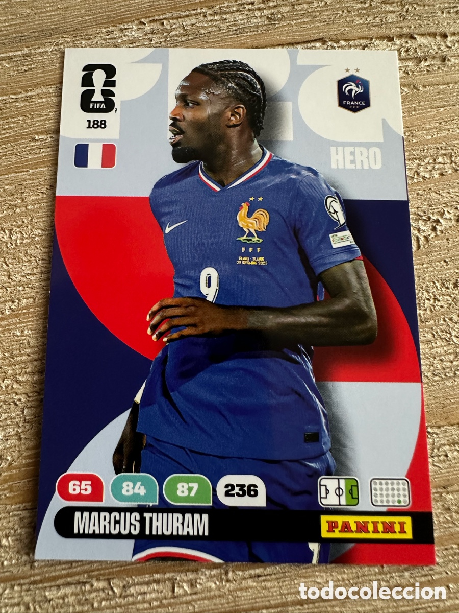 Figurine Collezionabili: MARCUS THURAM FRANCIA 188 ADRENALYN XL PANINI MUNDIAL WORLD CUP 2026 USA CAN MEX