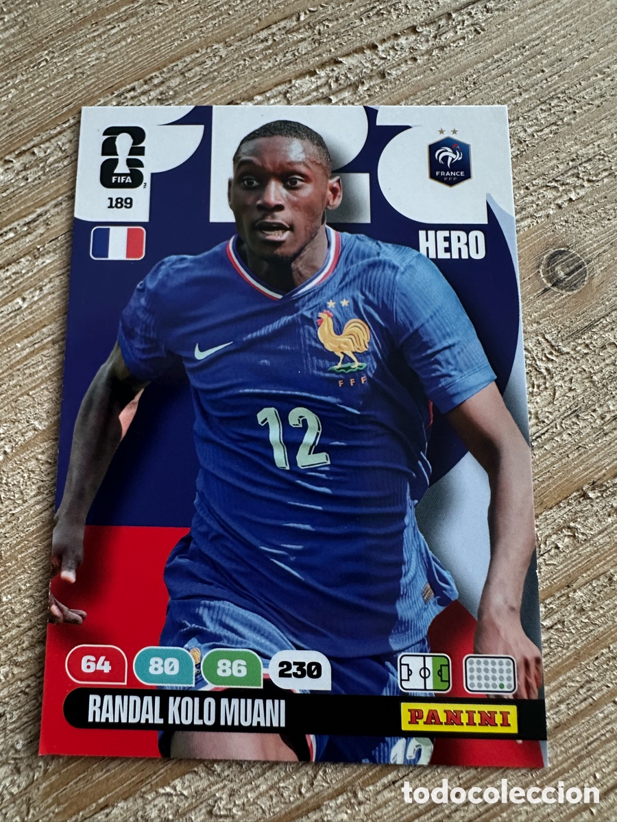 Figurine Collezionabili: RANDAL KOLO MUANI FRANCIA 189 ADRENALYN XL PANINI MUNDIAL WORLD CUP 2026 USA CAN MEX