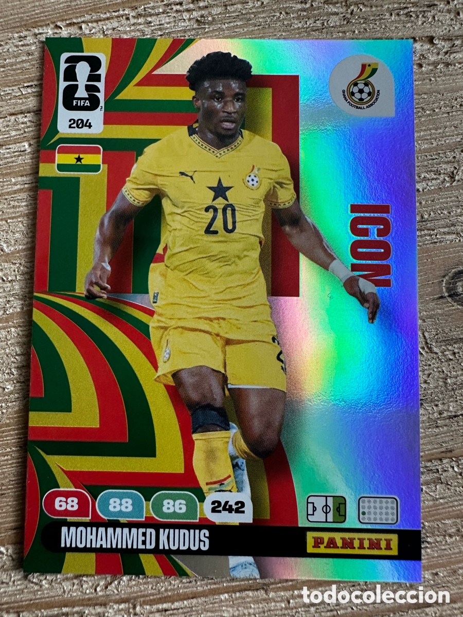 Sammelkarten: MOHAMMED KUDUS GHANA ICON 204 ADRENALYN XL PANINI MUNDIAL WORLD CUP 2026 USA CAN MEX