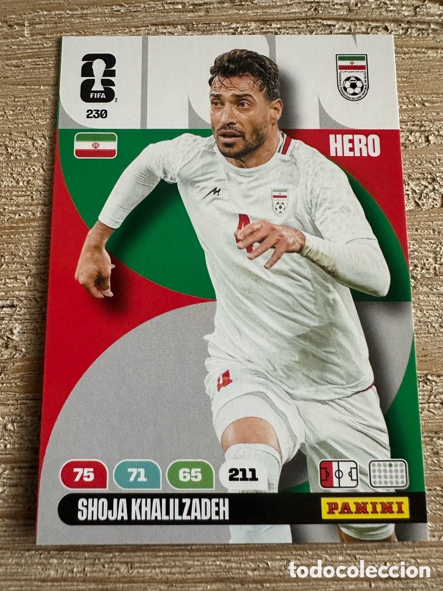 Cartas Colecion&aacute;veis: SHOJA KHALILZADEH IRAN 230 ADRENALYN XL PANINI MUNDIAL WORLD CUP 2026 USA CAN MEX