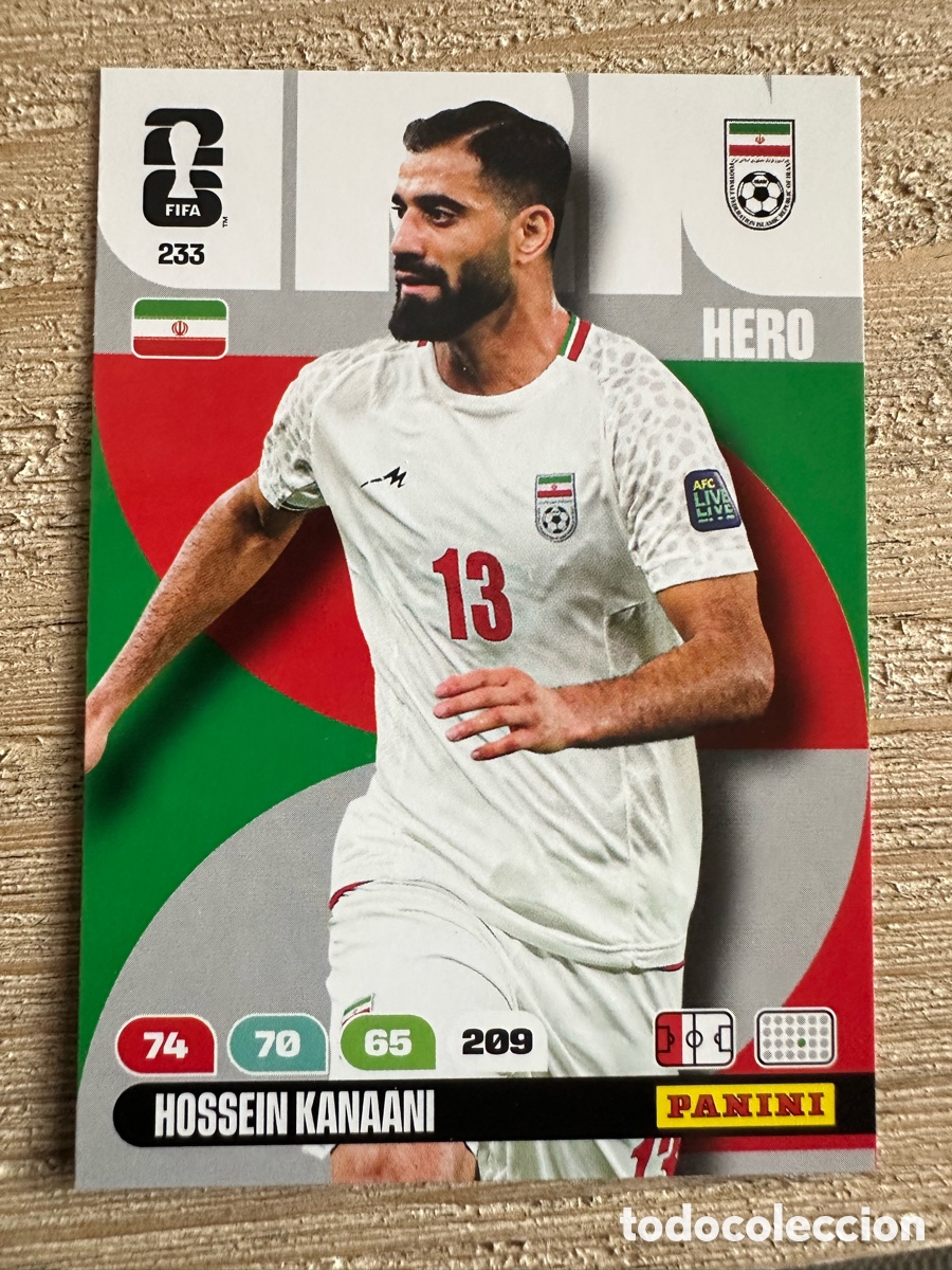 Cartas Colecion&aacute;veis: HOSSEIN KANAANI IRAN 233 ADRENALYN XL PANINI MUNDIAL WORLD CUP 2026 USA CAN MEX