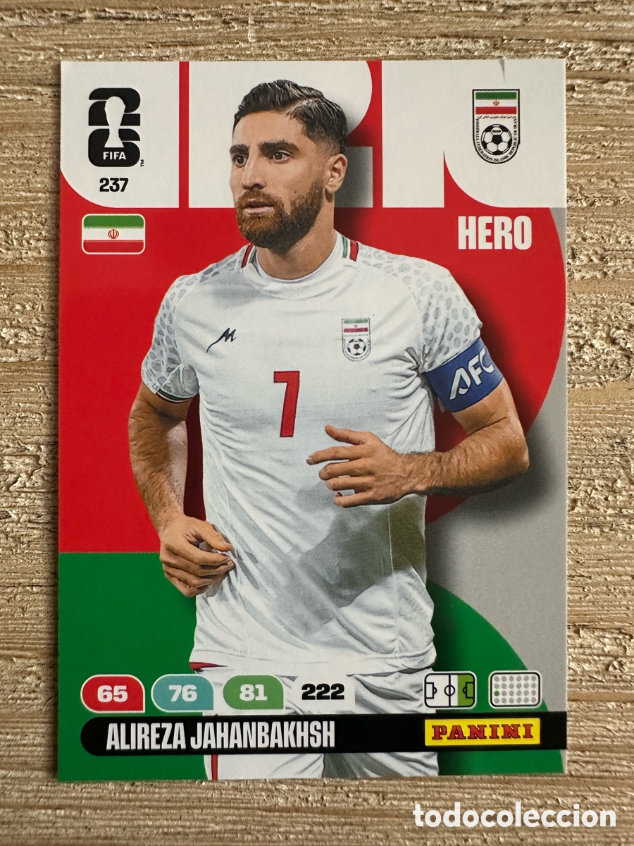 Cartas Colecion&aacute;veis: ALIREZA JAHANBAKHSH IRAN 237 ADRENALYN XL PANINI MUNDIAL WORLD CUP 2026 USA CAN MEX