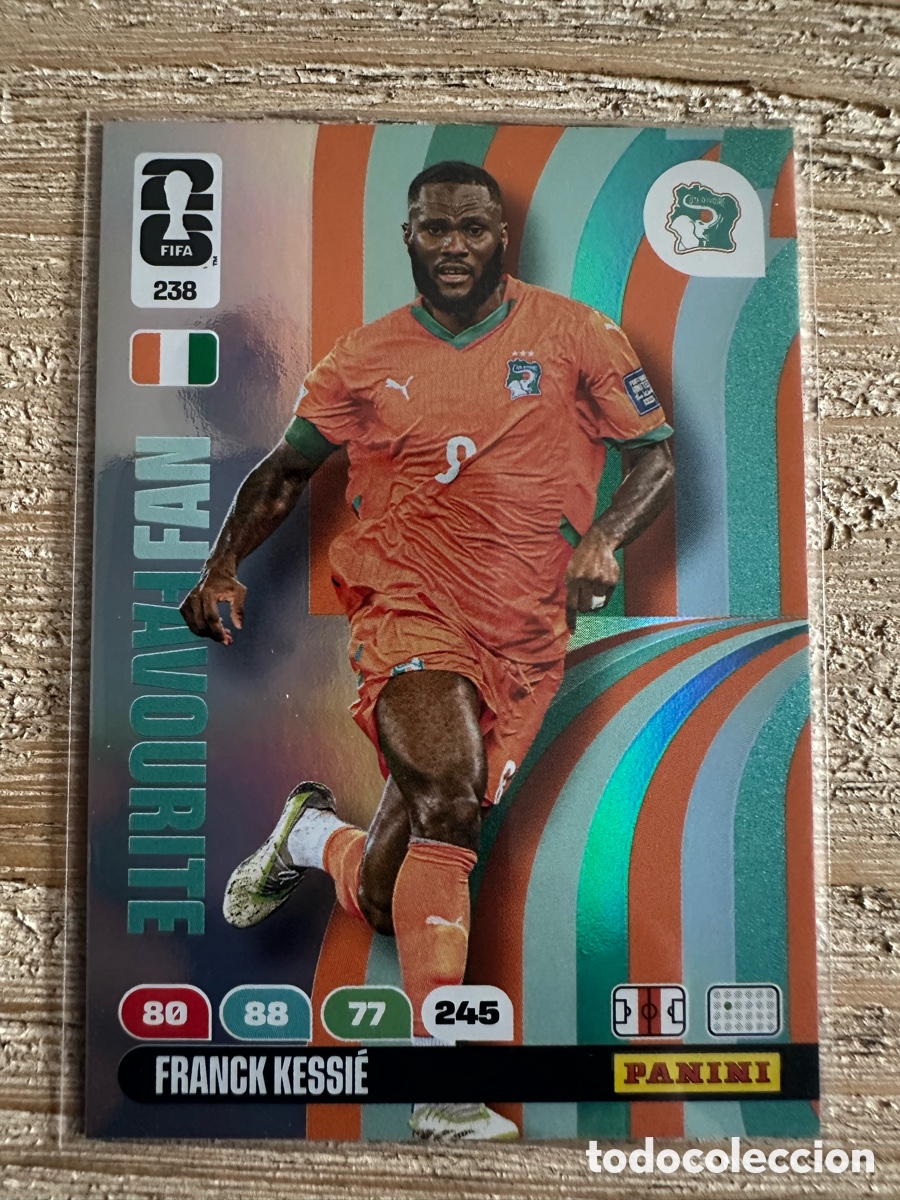 Cartas Colecion&aacute;veis: FRANCK KESSIE COSTA DE MARFIL FAN FAVOURITE 238 ADRENALYN PANINI MUNDIAL WORLD CUP 2026 USA CAN MEX