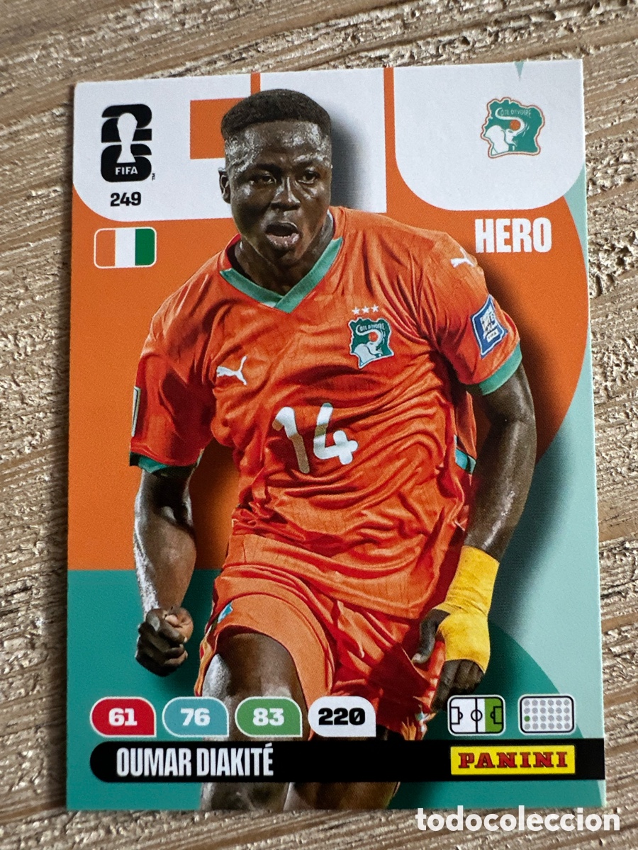 Cartas Colecion&aacute;veis: OUMAR DIAKITE COSTA DE MARFIL 249 ADRENALYN XL PANINI MUNDIAL WORLD CUP 2026 USA CAN MEX