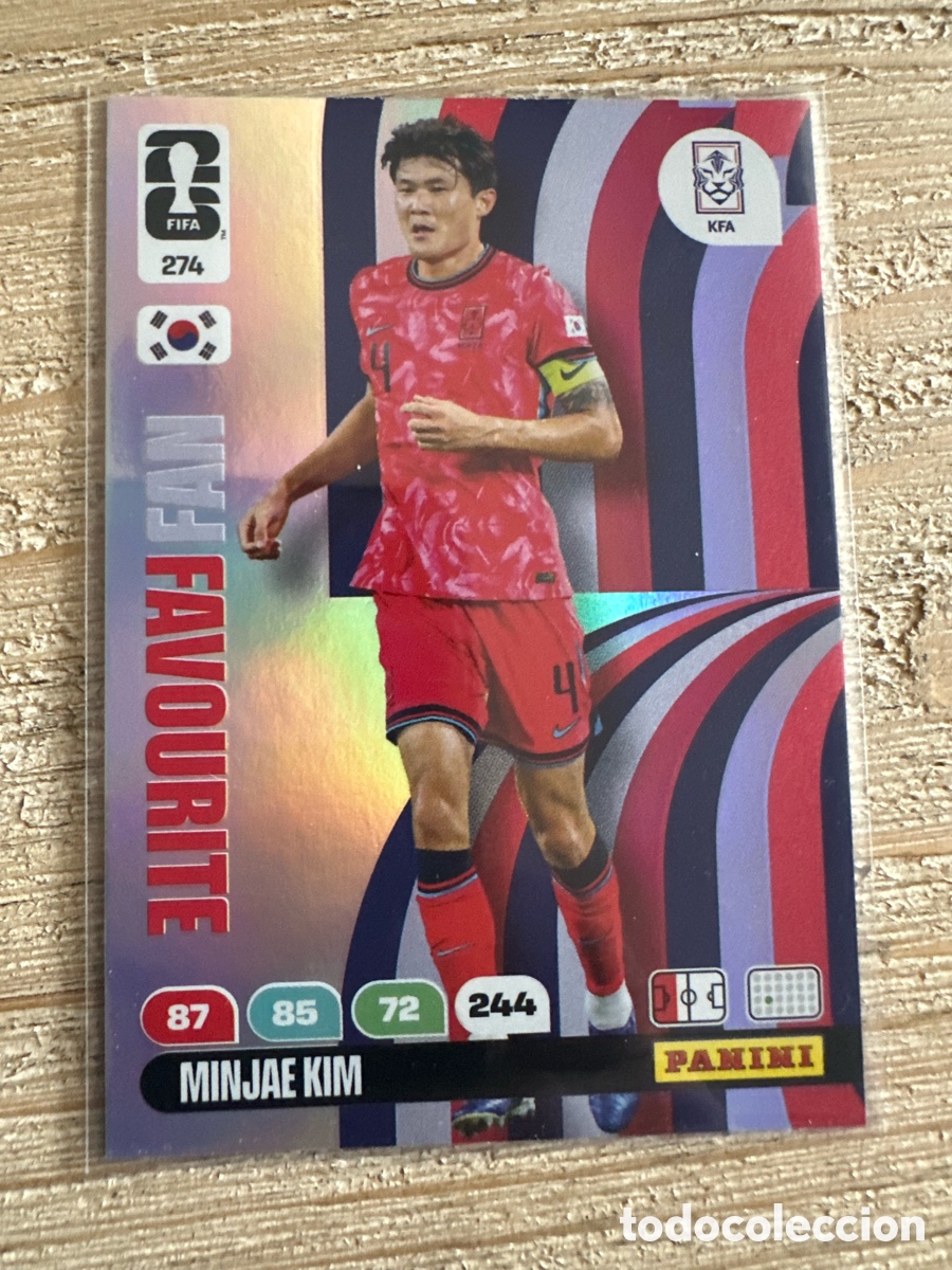 Trading Cards: MINJAE KIM KOREA FAN FAVOURITE 274 ADRENALYN XL PANINI MUNDIAL WORLD CUP 2026 USA CAN MEX