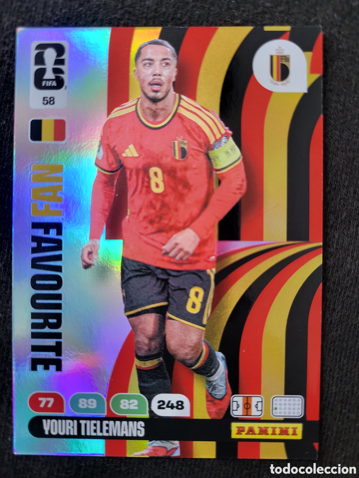 Trading Cards: 58 Youri Tielemans Fan Favourite / Adrenalyn XL World Cup 2026