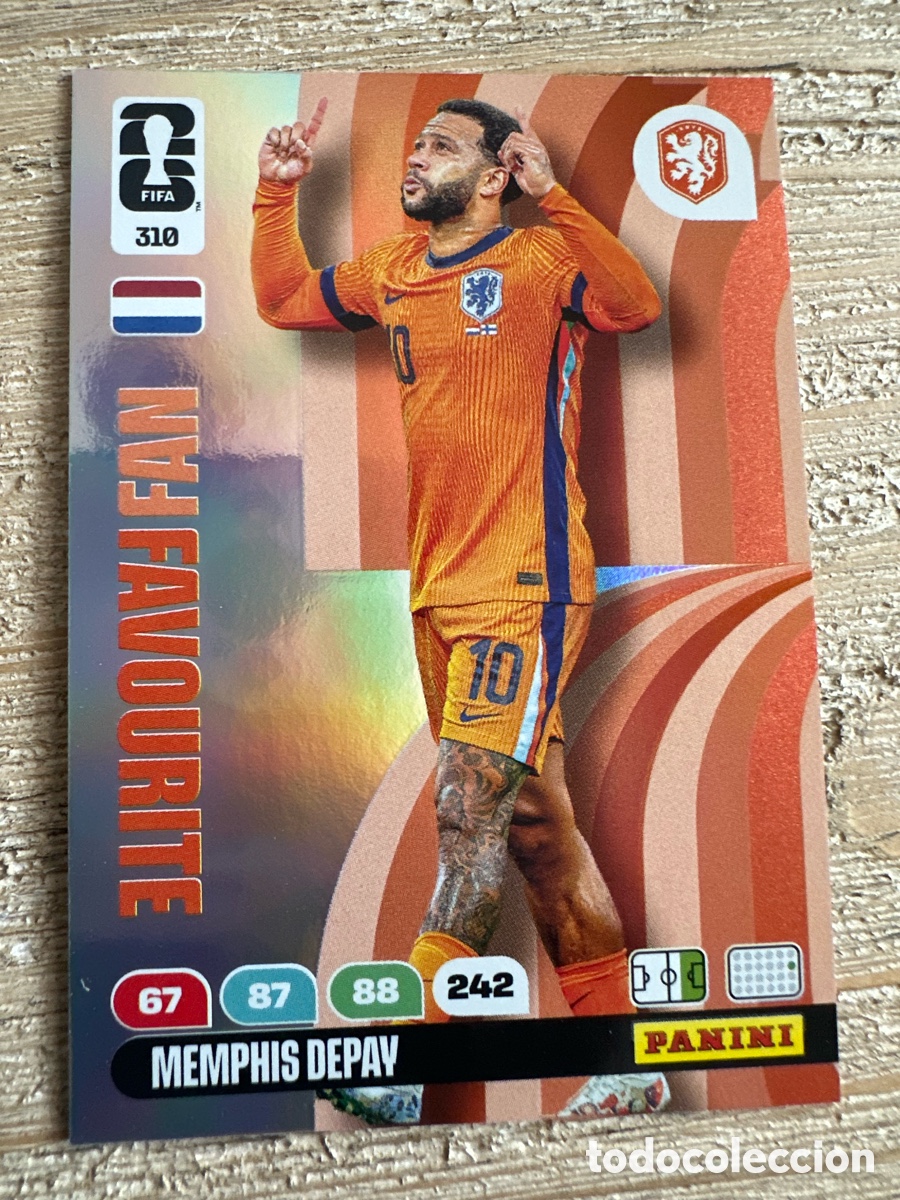 Trading Cards: MEMPHIS DEPAY PAISES BAJOS FAN FAVOURITE 310 ADRENALYN XL PANINI MUNDIAL WORLD CUP 2026 USA CAN MEX