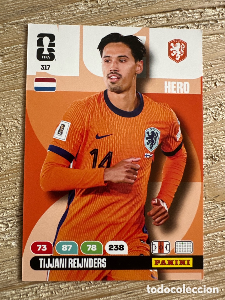 Trading Cards: TIJJANI REIJNDERS PAISES BAJOS 317 ADRENALYN XL PANINI MUNDIAL WORLD CUP 2026 USA CAN MEX