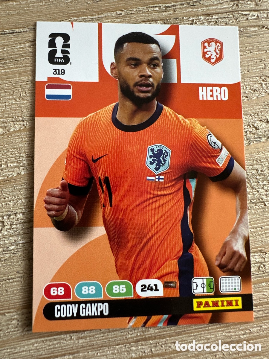 Trading Cards: CODY GAKPO PAISES BAJOS 319 ADRENALYN XL PANINI MUNDIAL WORLD CUP 2026 USA CAN MEX
