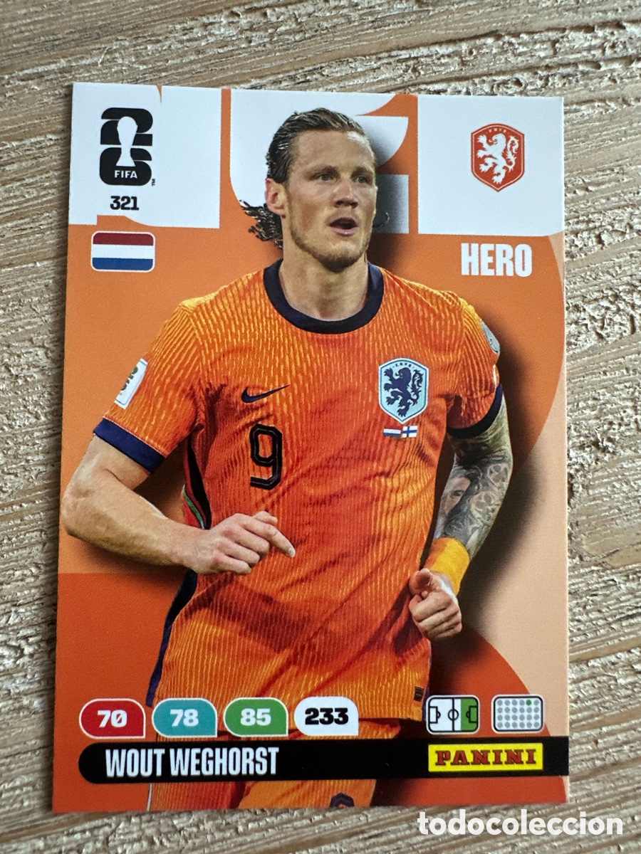 Trading Cards: WOUT WEGHORST PAISES BAJOS 321 ADRENALYN XL PANINI MUNDIAL WORLD CUP 2026 USA CAN MEX