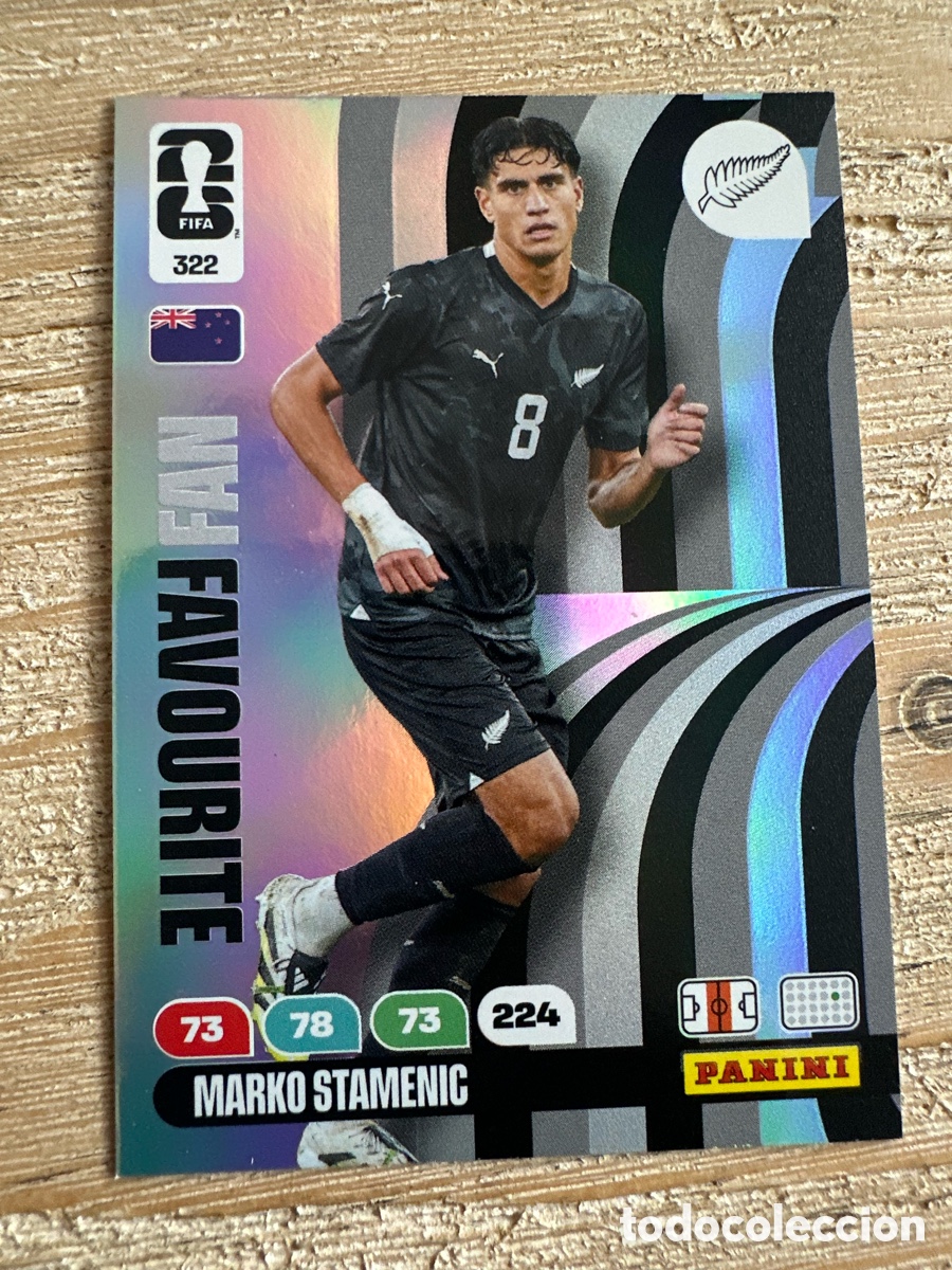 Trading Cards: MARKO STAMENIC NUEVA ZELANDA FAN FAVOURITE 322 ADRENALYN PANINI MUNDIAL WORLD CUP 2026 USA CAN MEX