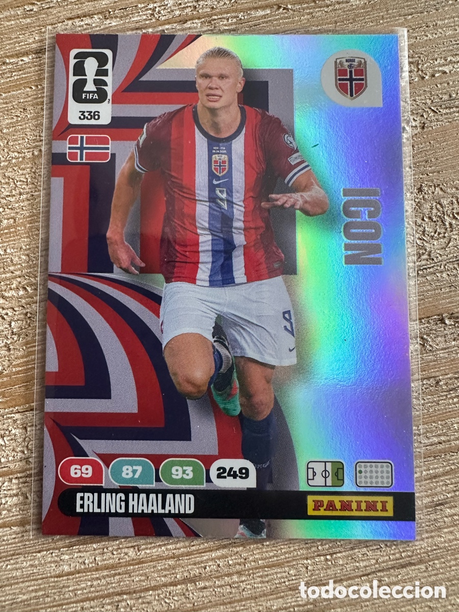 Trading Cards: ERLING HAALAND NORUEGA ICON 336 ADRENALYN XL PANINI MUNDIAL WORLD CUP 2026 USA CAN MEX
