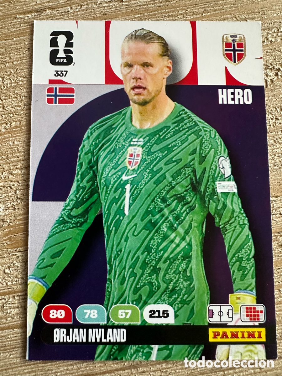 Trading Cards: ORJAN NYLAND NORUEGA 337 ADRENALYN XL PANINI MUNDIAL WORLD CUP 2026 USA CAN MEX