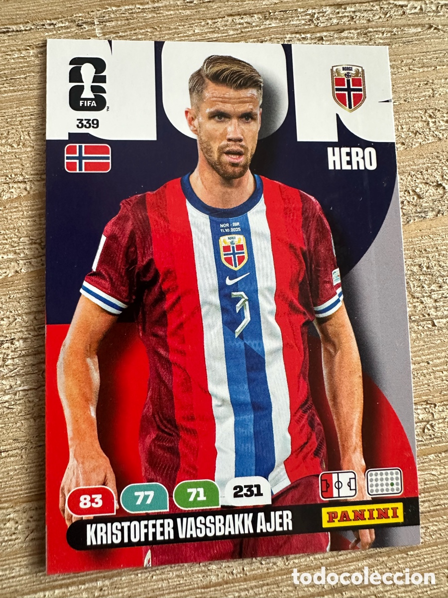 Trading Cards: KRISTOFFER VASSBAKK AJER NORUEGA 339 ADRENALYN XL PANINI MUNDIAL WORLD CUP 2026 USA CAN MEX