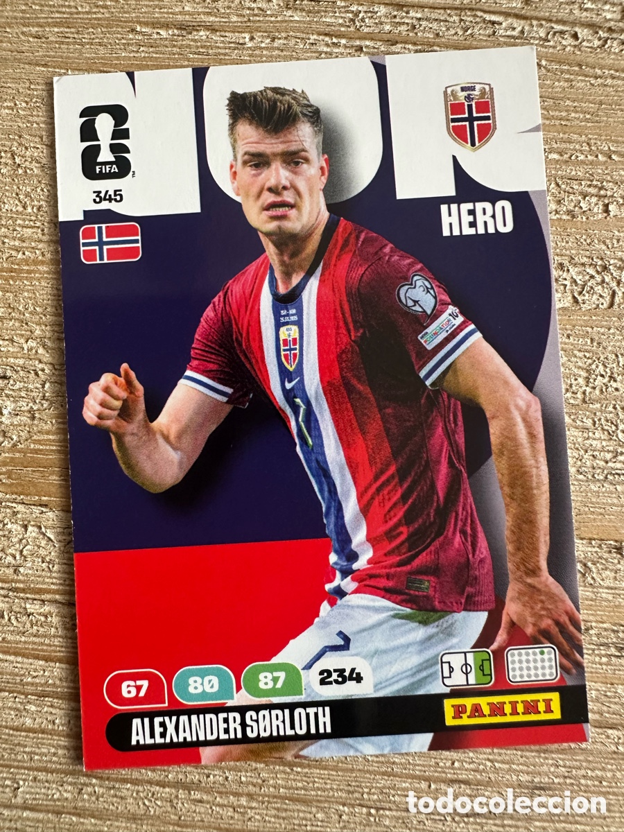 Trading Cards: ALEXANDER SORLOTH NORUEGA 345 ADRENALYN XL PANINI MUNDIAL WORLD CUP 2026 USA CAN MEX