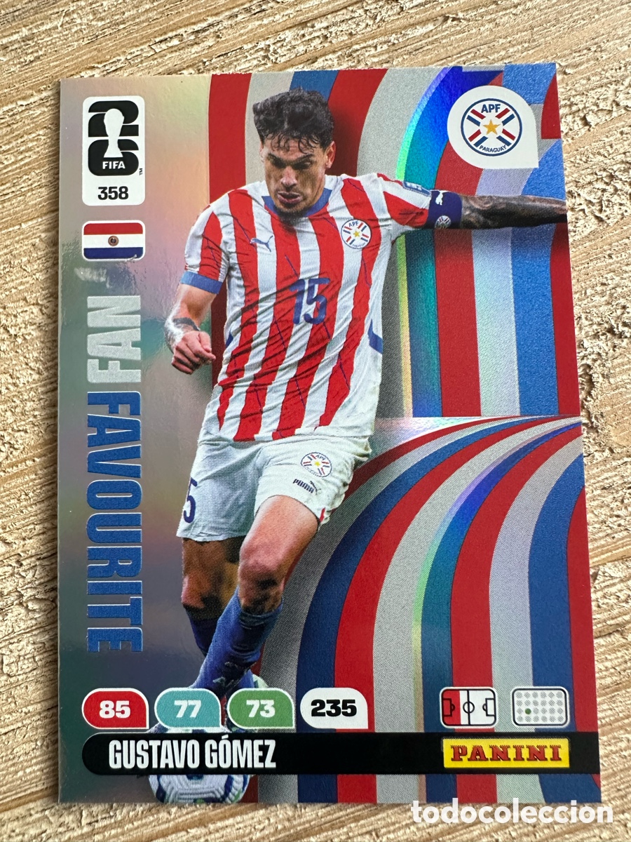 Trading Cards: GUSTAVO GOMEZ PARAGUAY FAN FAVOURITE 358 ADRENALYN XL PANINI MUNDIAL WORLD CUP 2026 USA CAN MEX