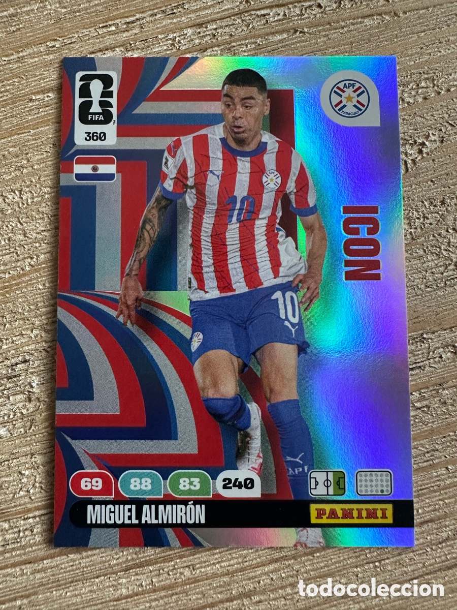 Trading Cards: MIGUEL ALMIRON PARAGUAY ICON 360 ADRENALYN XL PANINI MUNDIAL WORLD CUP 2026 USA CAN MEX