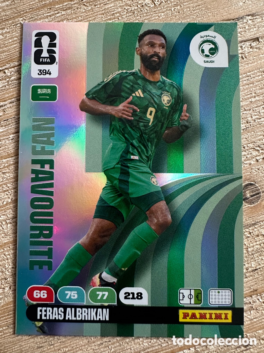 Trading Cards: FERAS ALBRIKAN ARABIA SAUDI FAN FAVOURITE 394 ADRENALYN XL PANINI MUNDIAL WORLD CUP 2026 USA CAN MEX