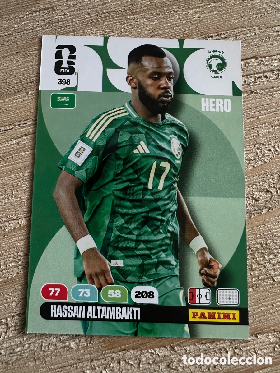 Trading Cards: HASSAN ALTAMBAKTI ARABIA SAUDI 398 ADRENALYN XL PANINI MUNDIAL WORLD CUP 2026 USA CAN MEX