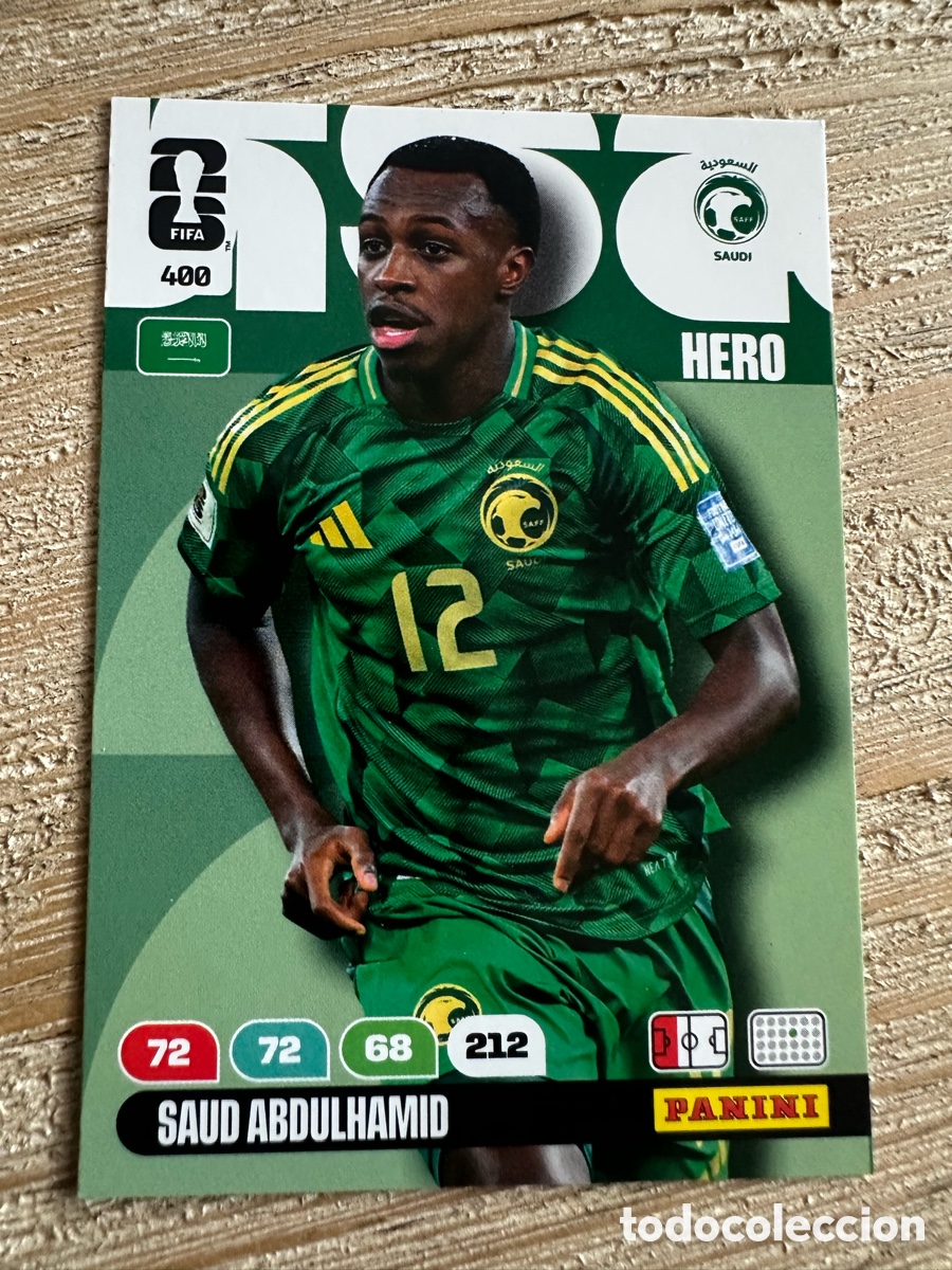 Trading Cards: SAUD ABDULHAMID ARABIA SAUDI 400 ADRENALYN XL PANINI MUNDIAL WORLD CUP 2026 USA CAN MEX