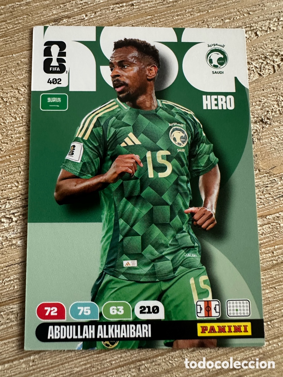 Trading Cards: ABDULLAH ALKHAIBARI ARABIA SAUDI 402 ADRENALYN XL PANINI MUNDIAL WORLD CUP 2026 USA CAN MEX
