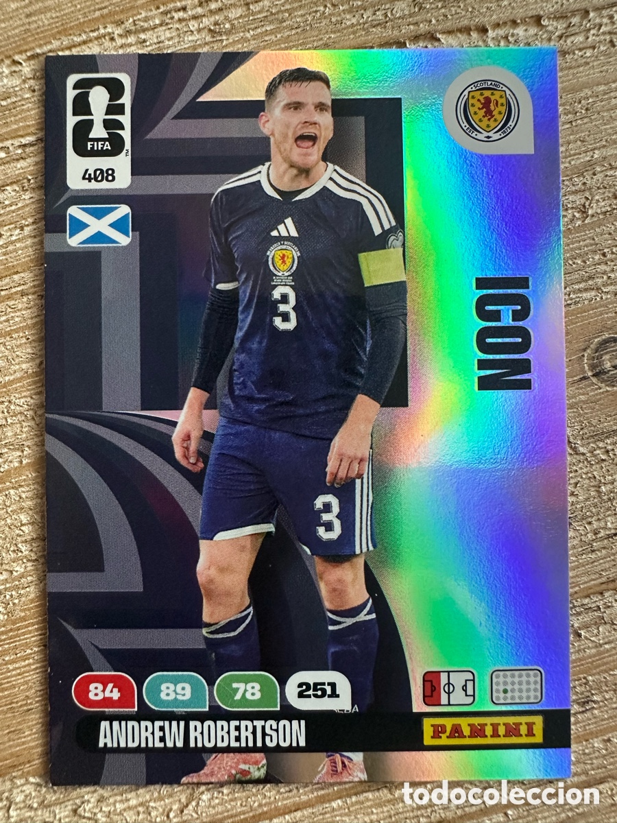 Trading Cards: ANDREW ROBERTSON ESCOCIA ICON 408 ADRENALYN XL PANINI MUNDIAL WORLD CUP 2026 USA CAN MEX