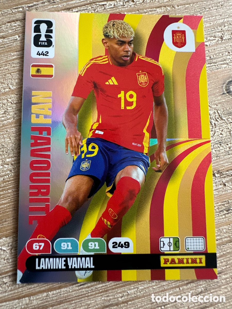 Trading Cards: LAMINE YAMAL ESPA&Ntilde;A FAN FAVOURITE 442 ADRENALYN XL PANINI MUNDIAL WORLD CUP 2026 USA CAN MEX