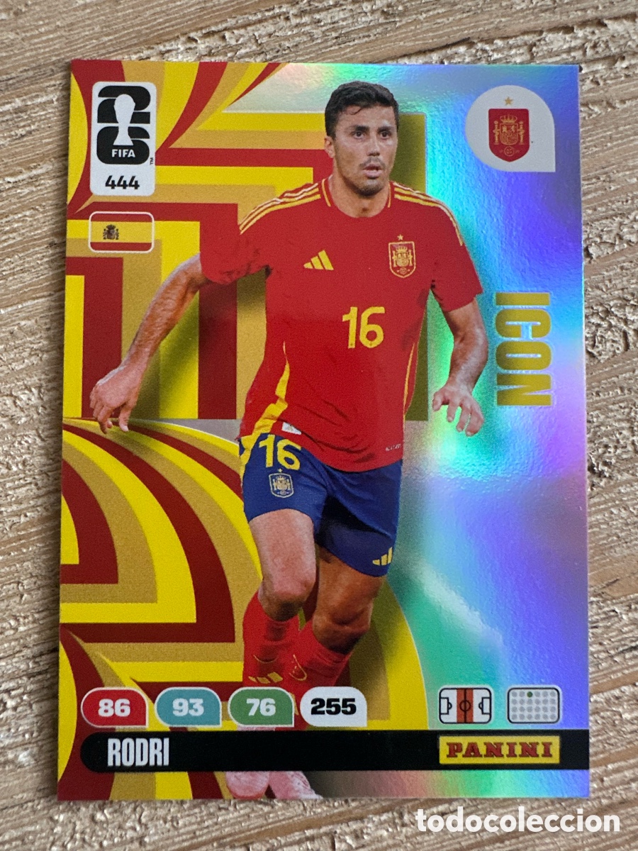 Trading Cards: RODRI ESPA&Ntilde;A ICON 444 ADRENALYN XL PANINI MUNDIAL WORLD CUP 2026 USA CAN MEX