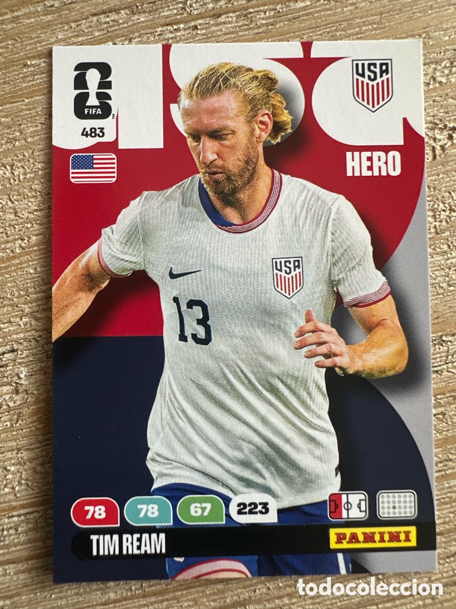 Trading Cards: TIM REAM USA 483 ADRENALYN XL PANINI MUNDIAL WORLD CUP 2026 USA CAN MEX