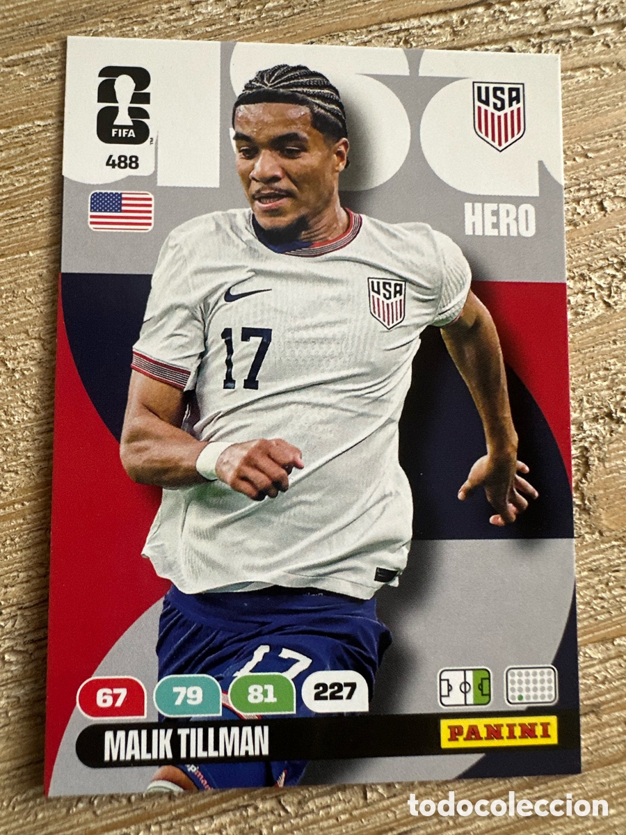 Trading Cards: MALIK TILLMAN USA 488 ADRENALYN XL PANINI MUNDIAL WORLD CUP 2026 USA CAN MEX