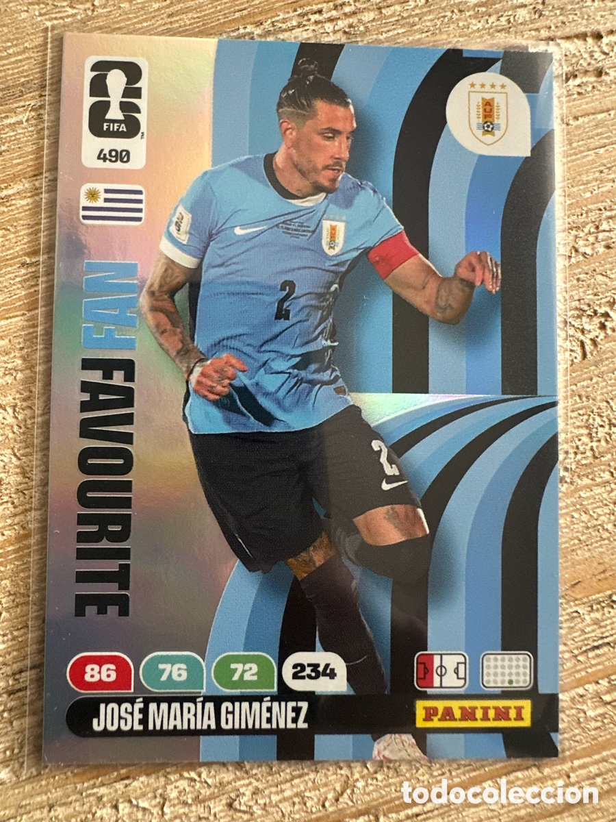Trading Cards: JOSE MARIA GIMENEZ URUGUAY FAN FAVOURITE 490 ADRENALYN XL PANINI MUNDIAL WORLD CUP 2026 USA CAN MEX