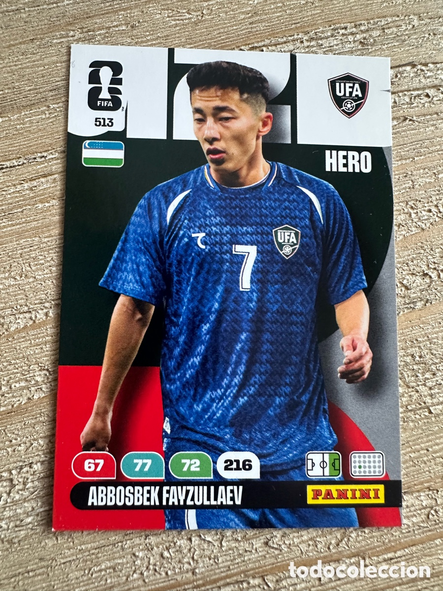 Trading Cards: ABBOSBEK FAYZULLAEV UZBEKISTAN 513 ADRENALYN XL PANINI MUNDIAL WORLD CUP 2026 USA CAN MEX
