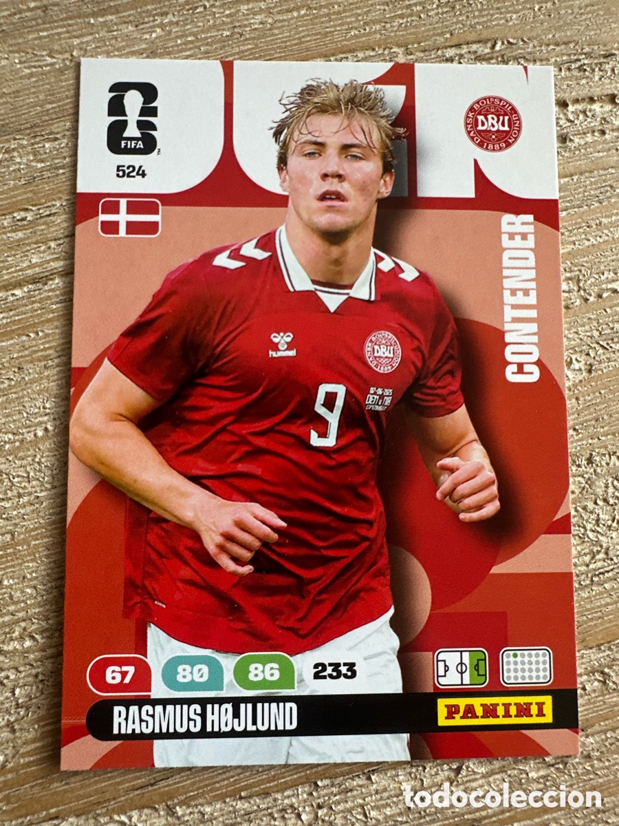 Trading Cards: RASMUS HOJLUND DINAMARCA 524 ADRENALYN PANINI MUNDIAL WORLD CUP 2026 USA CAN MEX