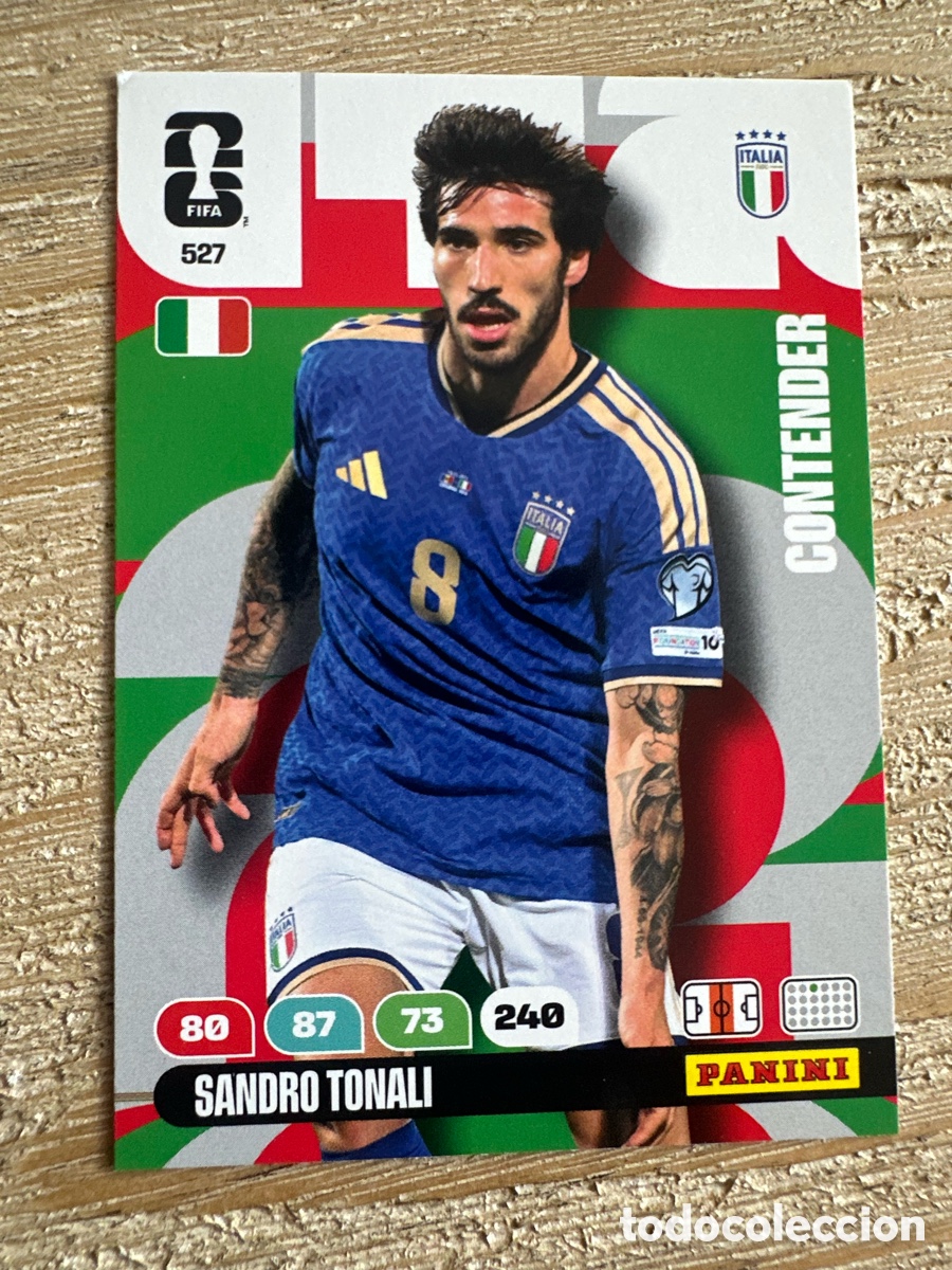 Trading Cards: SANDRO TONALI ITALIA 527 ADRENALYN PANINI MUNDIAL WORLD CUP 2026 USA CAN MEX