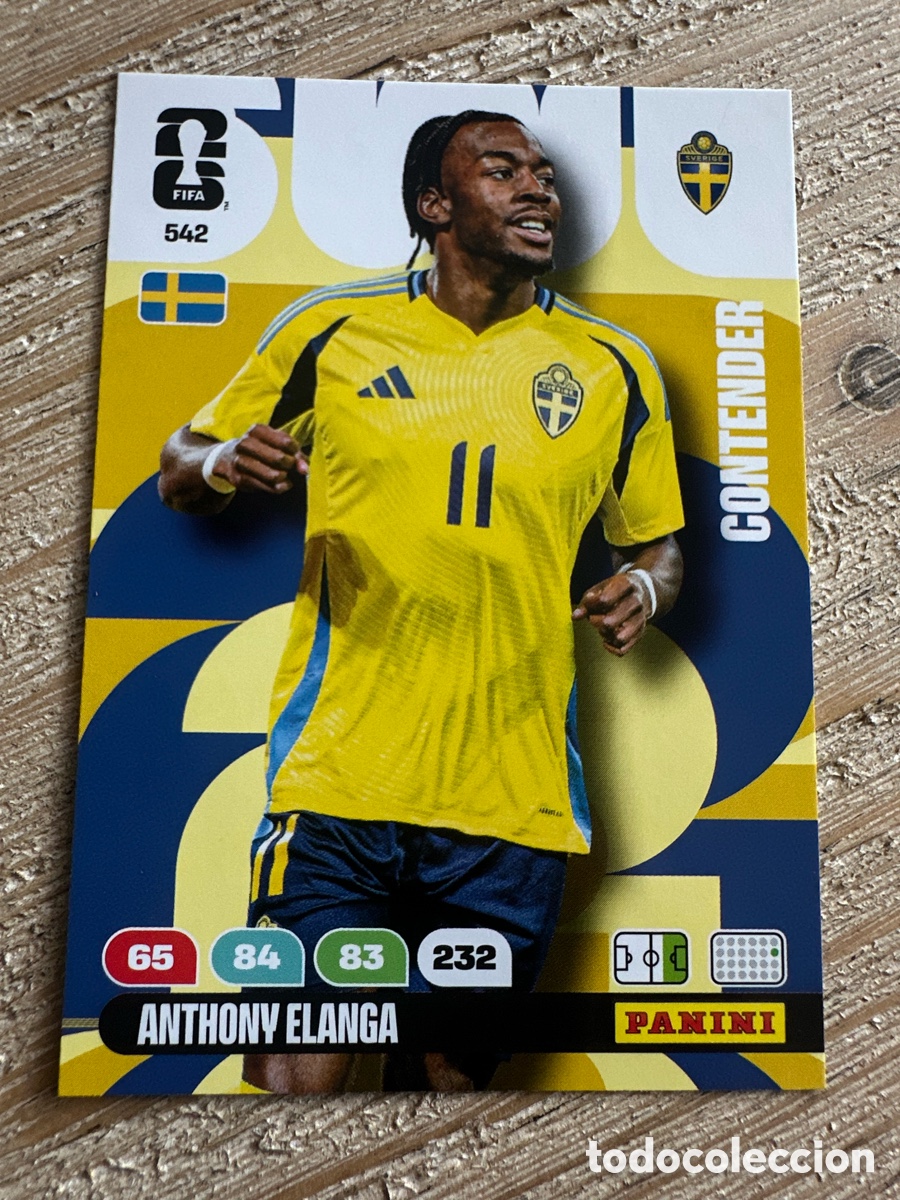 Trading Cards: ANTHONY ELANGA SUECIA 542 ADRENALYN PANINI MUNDIAL WORLD CUP 2026 USA CAN MEX