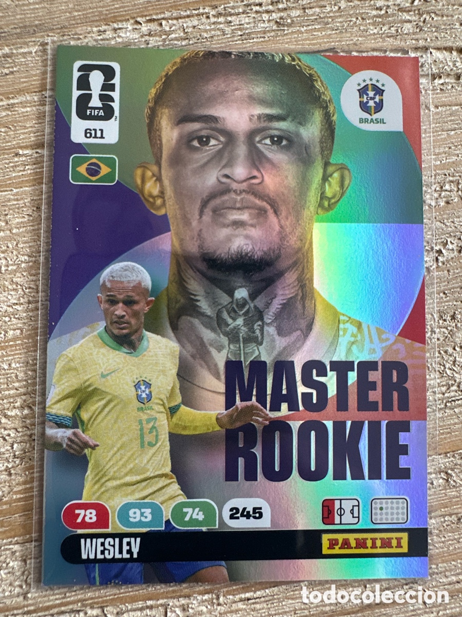 Trading Cards: WESLEY BRASIL 611 MASTER ROOKIE ADRENALYN XL PANINI MUNDIAL WORLD CUP 2026 USA CAN MEX