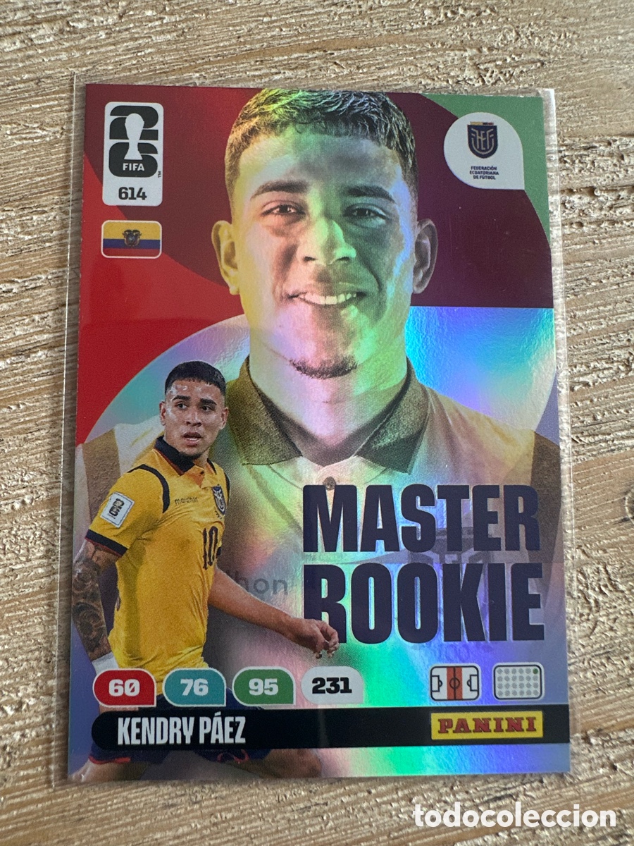 Trading Cards: KENDRY PAEZ ECUADOR 614 MASTER ROOKIE ADRENALYN XL PANINI MUNDIAL WORLD CUP 2026 USA CAN MEX