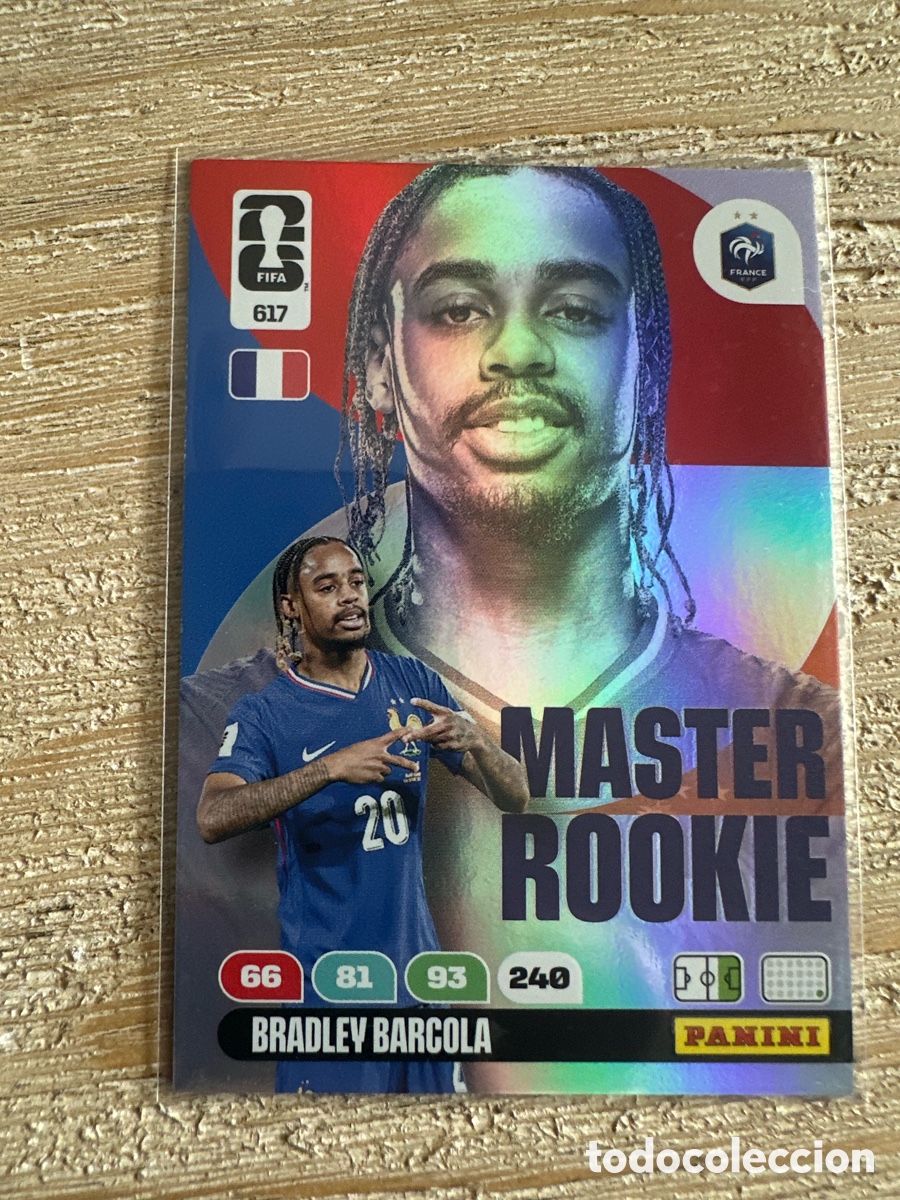 Trading Cards: BRADLEY BARCOLA FRANCIA 617 MASTER ROOKIE ADRENALYN XL PANINI MUNDIAL WORLD CUP 2026 USA CAN MEX