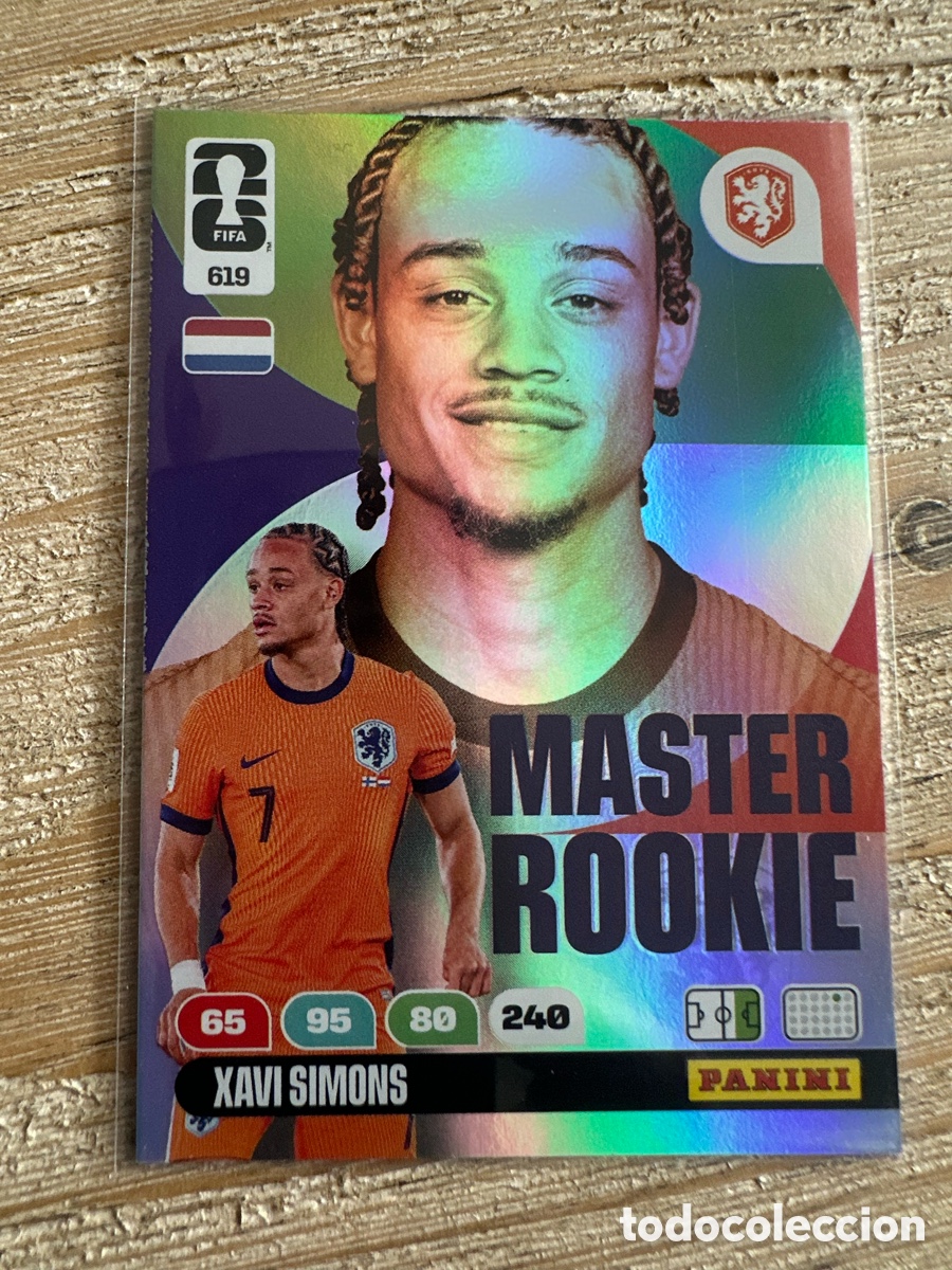 Trading Cards: XAVI SIMONS PAISES BAJOS 619 MASTER ROOKIE ADRENALYN XL PANINI MUNDIAL WORLD CUP 2026 USA CAN MEX