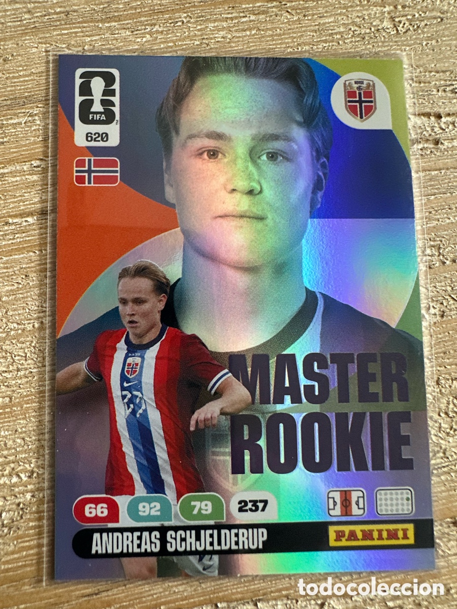 Trading Cards: ANDREAS SCHJELDERUP NORUEGA 620 MASTER ROOKIE ADRENALYN XL PANINI MUNDIAL WORLD CUP 2026 USA CAN MEX